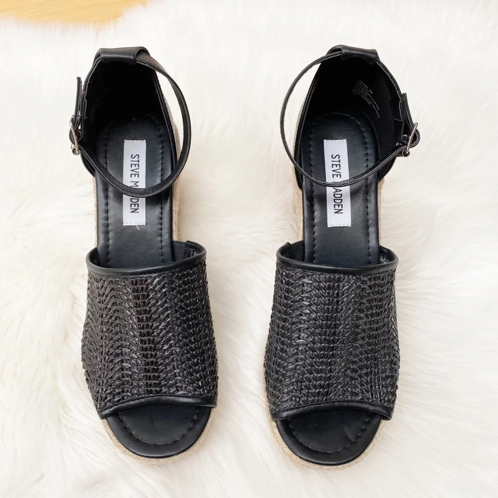 STEVE MADDEN Espadrille Wedge Sandals